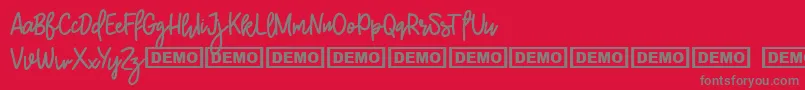 Police BurstonDemo – polices grises sur fond rouge