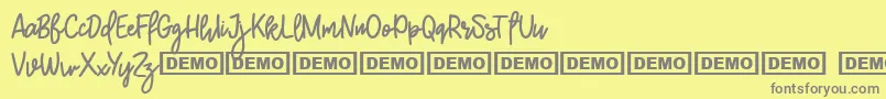 BurstonDemo Font – Gray Fonts on Yellow Background