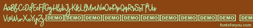 Lisätietoja BurstonDemo-fontista BurstonDemo-fontti – vihreät fontit ruskealla taustalla