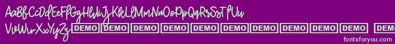 BurstonDemo Font – Green Fonts on Purple Background