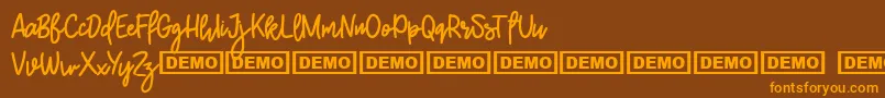 More about BurstonDemo Font BurstonDemo Font – Orange Fonts on Brown Background