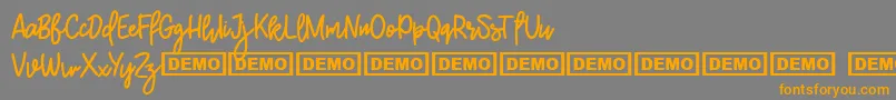 BurstonDemo Font – Orange Fonts on Gray Background