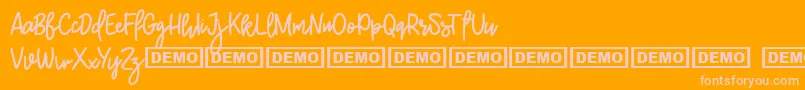 BurstonDemo Font – Pink Fonts on Orange Background