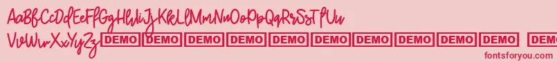 More about BurstonDemo Font BurstonDemo Font – Red Fonts on Pink Background
