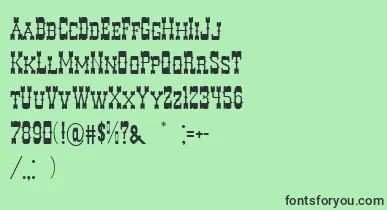 DecreeArtTwo font – Black Fonts On Green Background