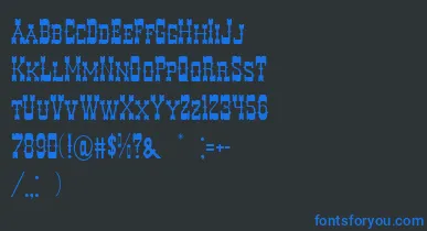 DecreeArtTwo font – Blue Fonts On Black Background