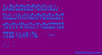 DecreeArtTwo font – Blue Fonts On Purple Background