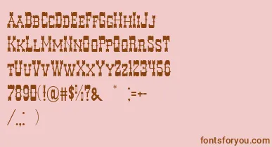 DecreeArtTwo font – Brown Fonts On Pink Background