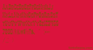DecreeArtTwo font – Brown Fonts On Red Background