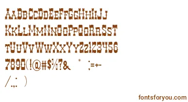 DecreeArtTwo font – Brown Fonts On White Background
