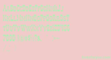 DecreeArtTwo font – Green Fonts On Pink Background