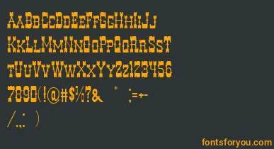DecreeArtTwo font – Orange Fonts On Black Background