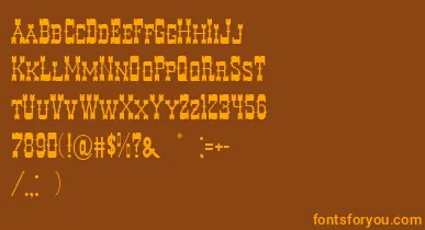 DecreeArtTwo font – Orange Fonts On Brown Background