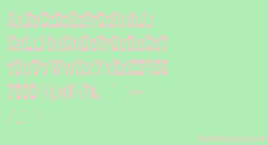 DecreeArtTwo font – Pink Fonts On Green Background