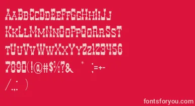 DecreeArtTwo font – Pink Fonts On Red Background