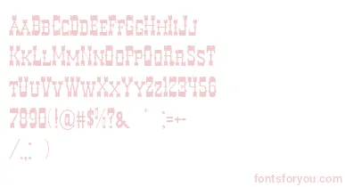 DecreeArtTwo font – Pink Fonts On White Background