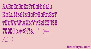 DecreeArtTwo font – Purple Fonts On Pink Background