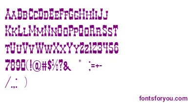 DecreeArtTwo font – Purple Fonts On White Background