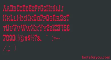 DecreeArtTwo font – Red Fonts On Black Background