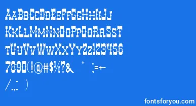 DecreeArtTwo font – White Fonts On Blue Background