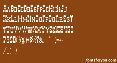 DecreeArtTwo font – White Fonts On Brown Background