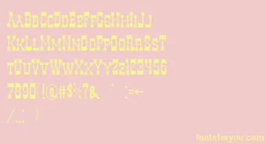DecreeArtTwo font – Yellow Fonts On Pink Background