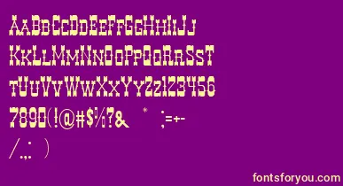 DecreeArtTwo font – Yellow Fonts On Purple Background
