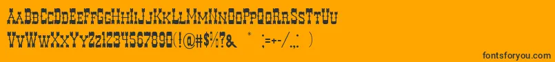 DecreeArtTwo Font – Black Fonts on Orange Background