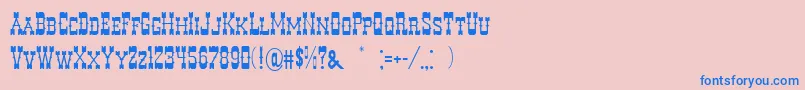 DecreeArtTwo-Schriftart – Blaue Schriften auf rosa Hintergrund