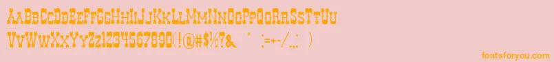 DecreeArtTwo Font – Orange Fonts on Pink Background