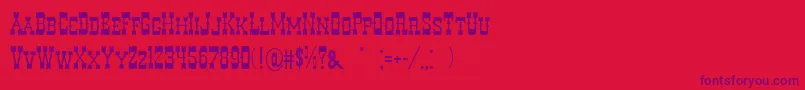 DecreeArtTwo Font – Purple Fonts on Red Background