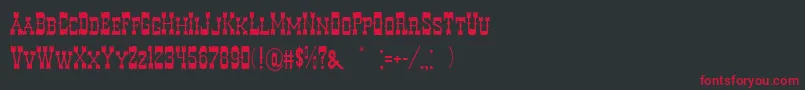 DecreeArtTwo Font – Red Fonts on Black Background