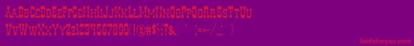 DecreeArtTwo-Schriftart – Rote Schriften auf violettem Hintergrund