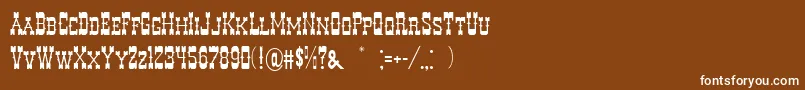 DecreeArtTwo Font – White Fonts on Brown Background