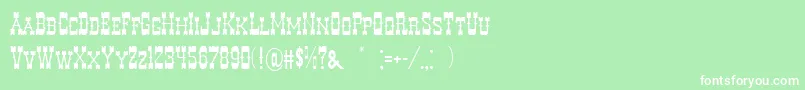DecreeArtTwo Font – White Fonts on Green Background