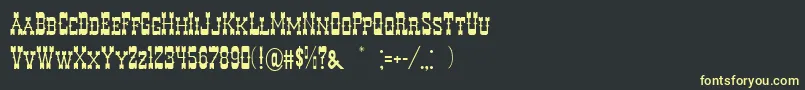 DecreeArtTwo Font – Yellow Fonts on Black Background