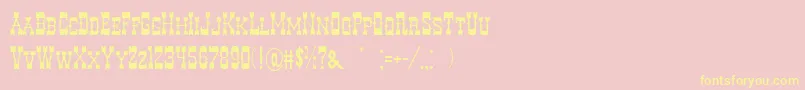 DecreeArtTwo Font – Yellow Fonts on Pink Background