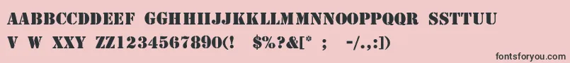 StencilThin Font – Black Fonts on Pink Background