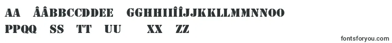 StencilThin-Schriftart – rumänische Schriften