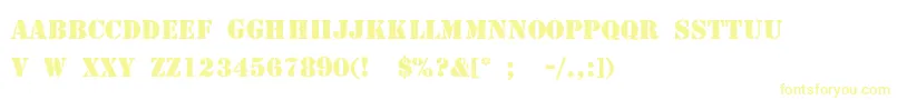 StencilThin Font – Yellow Fonts