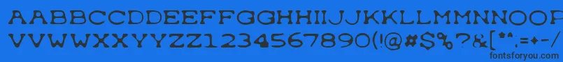 Typewron Font – Black Fonts on Blue Background