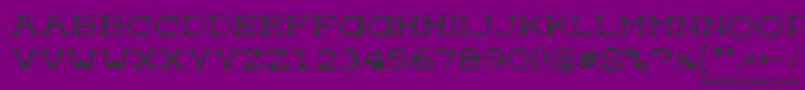 Fonte Typewron – fontes pretas em um fundo violeta