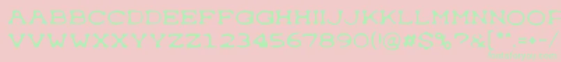 Шрифт Typewron – зелёные шрифты на розовом фоне