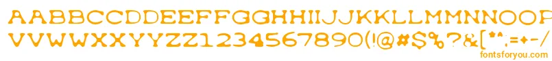 Typewron Font – Orange Fonts on White Background