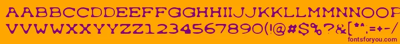 Typewron Font – Purple Fonts on Orange Background