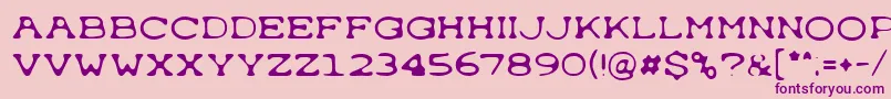 Typewron Font – Purple Fonts on Pink Background