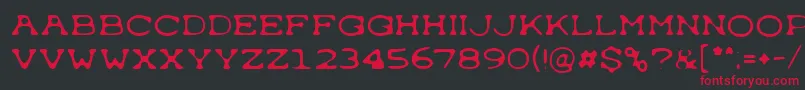 More about Typewron Font Typewron Font – Red Fonts on Black Background