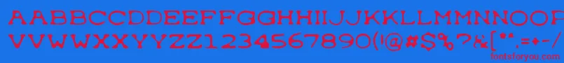 Typewron Font – Red Fonts on Blue Background