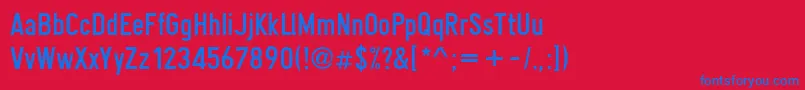 Gligoth Font – Blue Fonts on Red Background