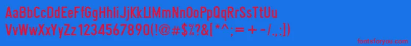 Gligoth Font – Red Fonts on Blue Background